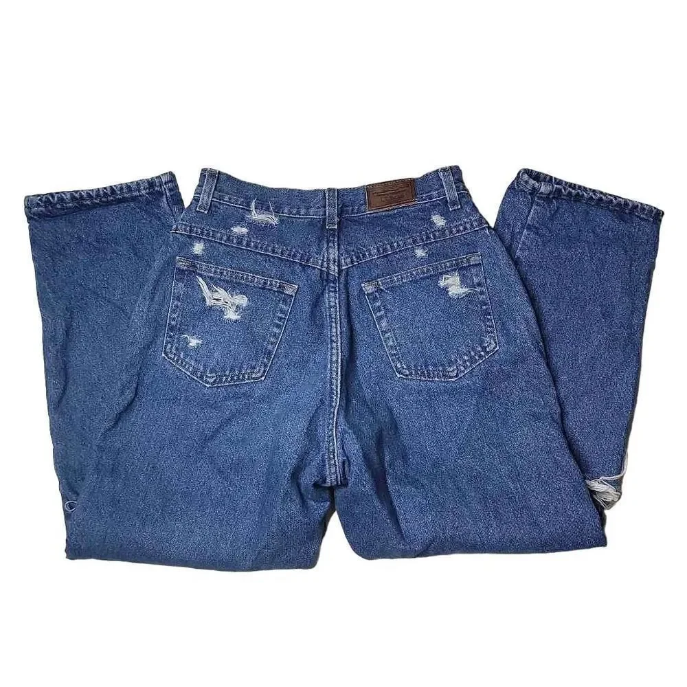 L.L. Bean Distressed Relaxed Fit Denim Jeans